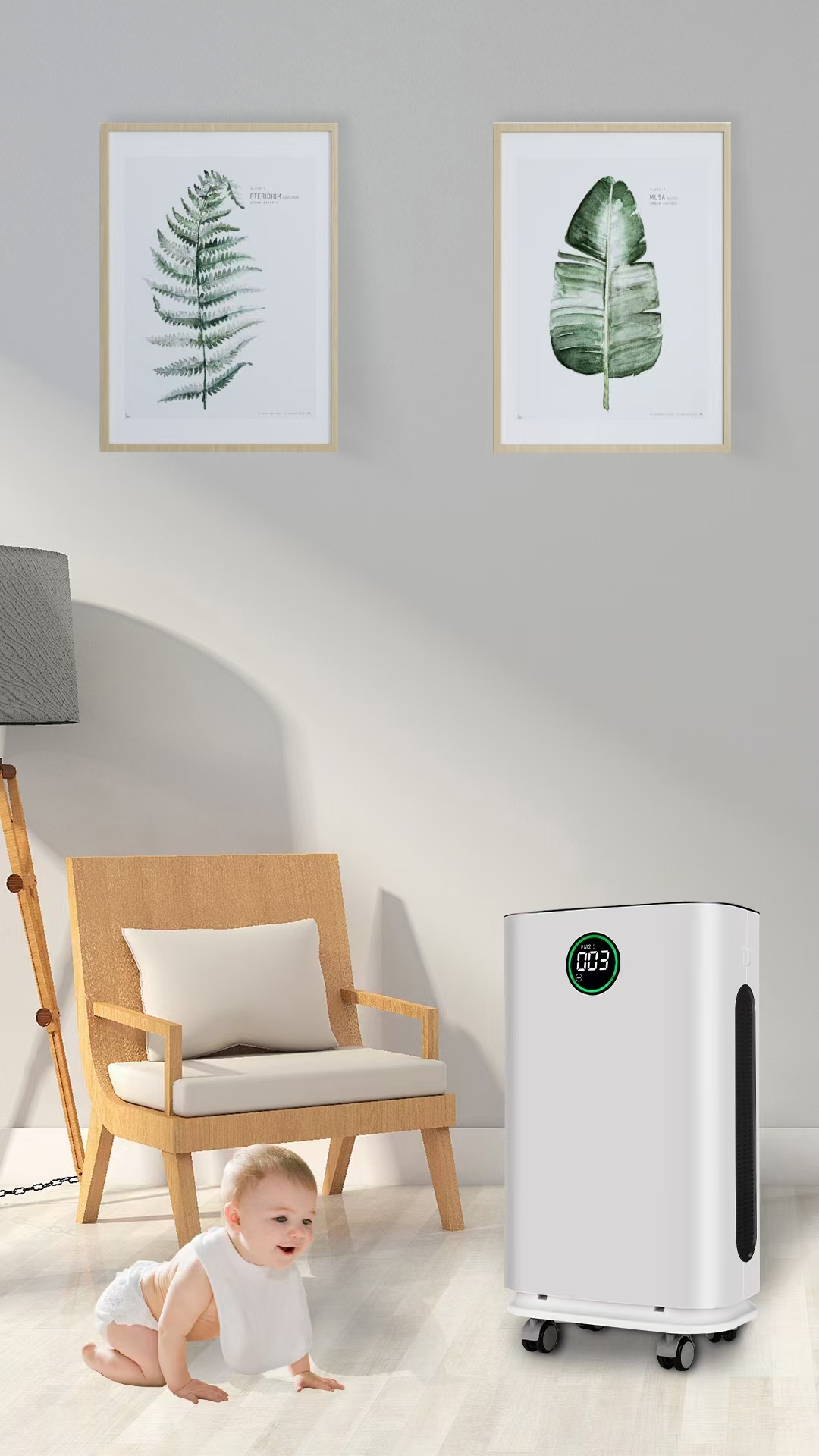 Home UV Lamp Personal 2-in-1 Hybryid Air Purifier Washer and Humidifier Control Tuya Wifi Multifuncion Humidifying Air Purifier