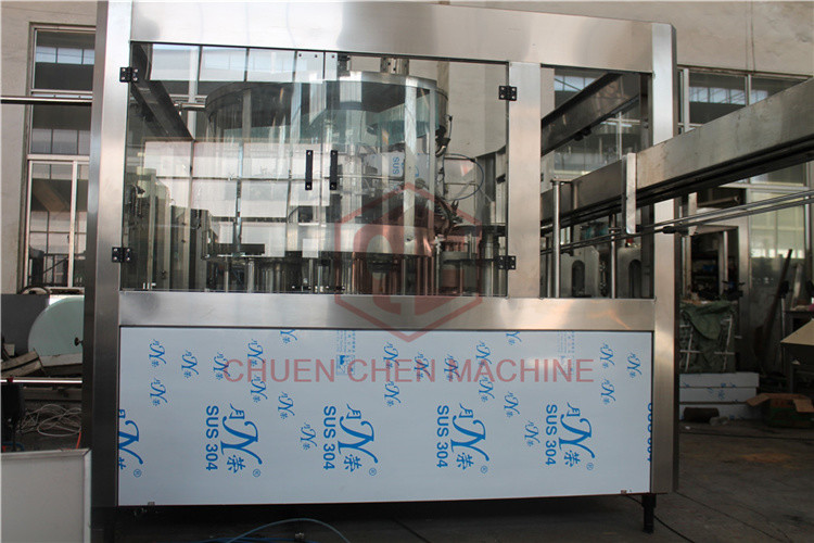 8000BPH Big Capacity Juice Bottling Machine Glass And Plastic Bottle Filling And Packing
