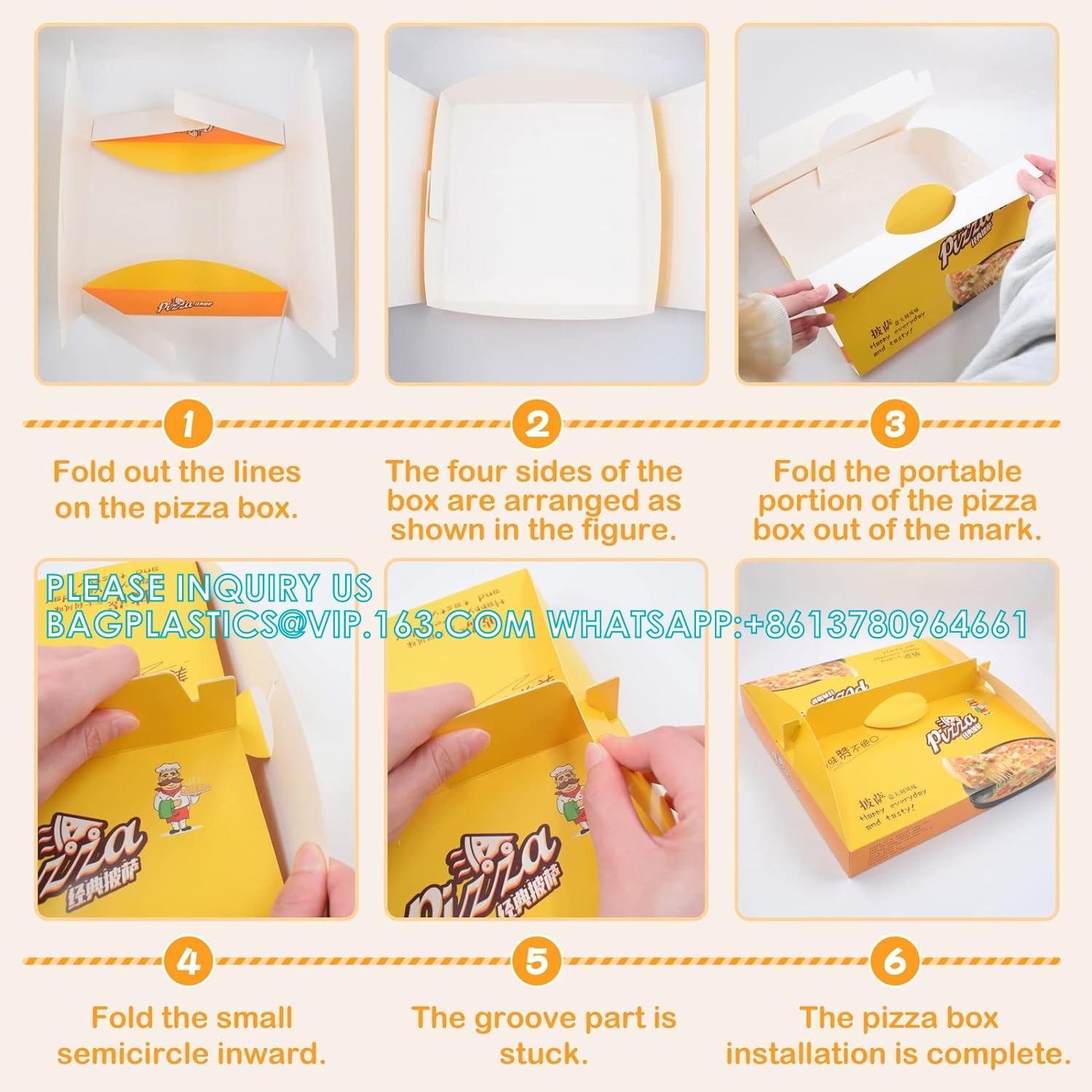 Pizza Boxes With Handle, Takeout Containers Mini Pizza Boxes Take Away Pizza Packing Cardboard Boxes Mailing
