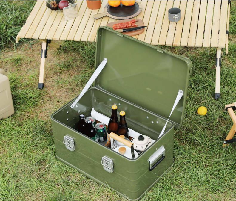 1.0mm Thickness Aluminum Chuck Box 6kg Camp Kitchen Organizer