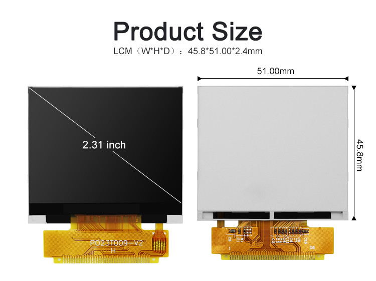 Polcd 2.31 Inch 320 X 240 Display 8080 MCU 16 Bit High Brightness TFT Display
