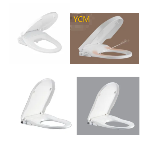 Polypropylene Material White Bidet Seat Cover G3606 With Double Nozzles And Soft Close