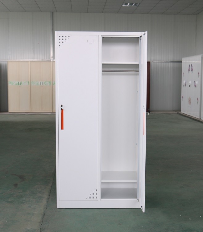 Knock Down 2 Door Metal Office Lockers Customizable Ventilation