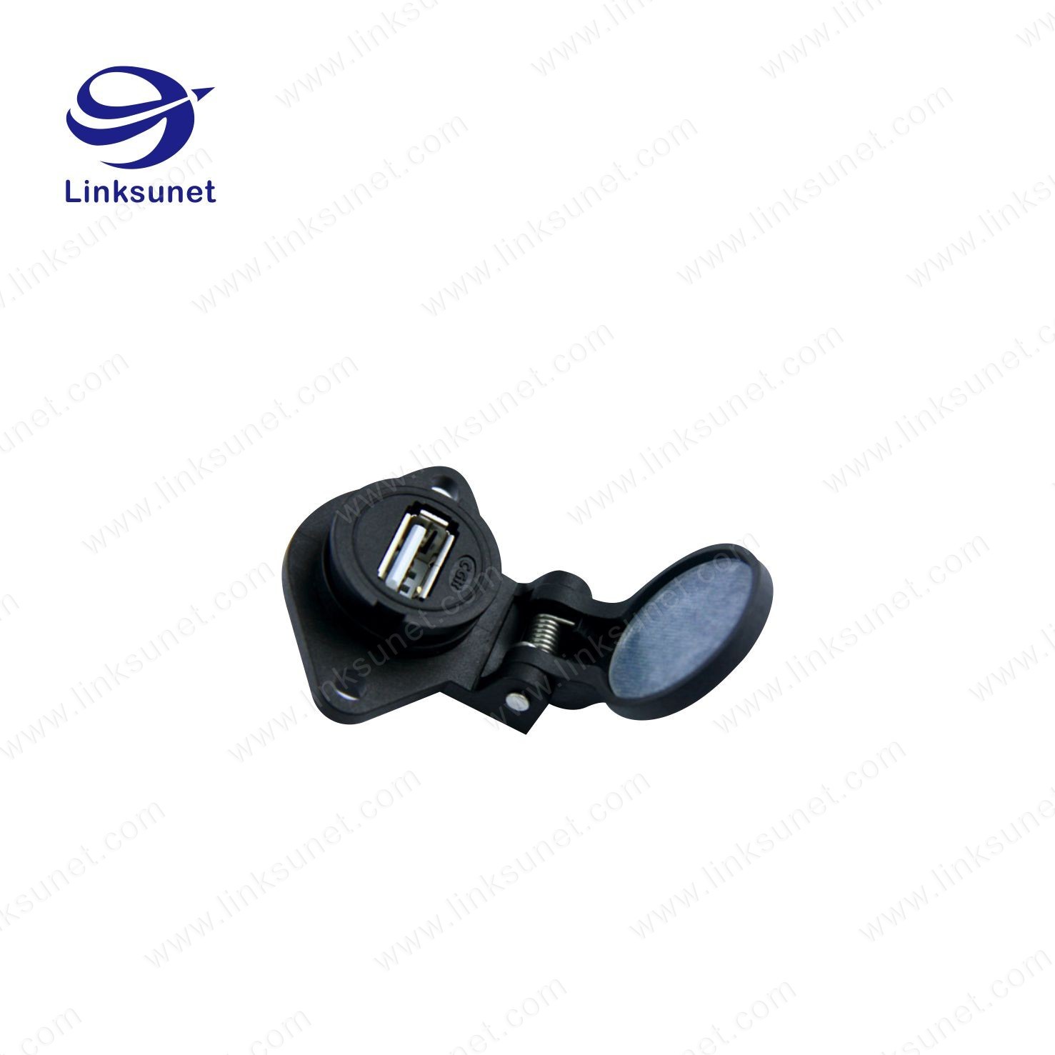 Multicore PA6 bk Connector Wire Harness Ip67 Waterproof With Usb 2.0 Type A Panel