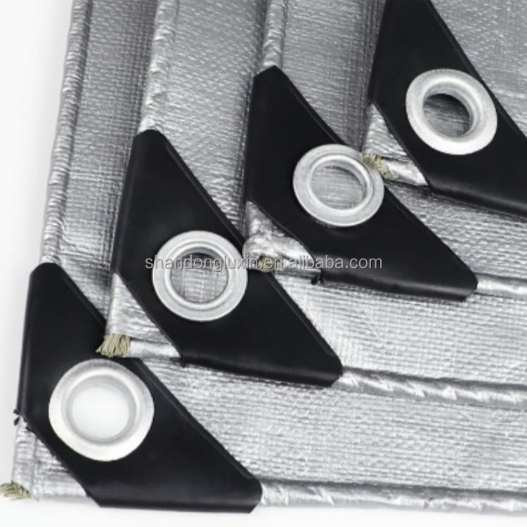 PE Waterproof Tarpaulin Heavy Duty Sliver/Black Polyethylene Plastic Cover for Outdoor