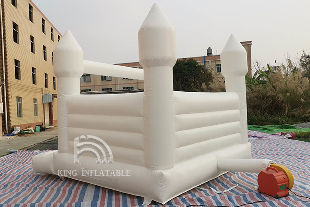 Inflatable Bouncer Castle 13ft*11.5ft*10ft White Jumper Bouncy Castle Wedding Decorations Jumping Bed For Party