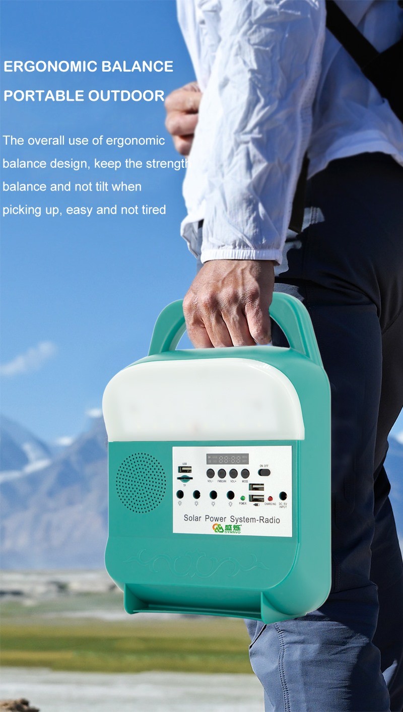 Multifunction Solar Emergency Light System Rechargeable Remote Control Led