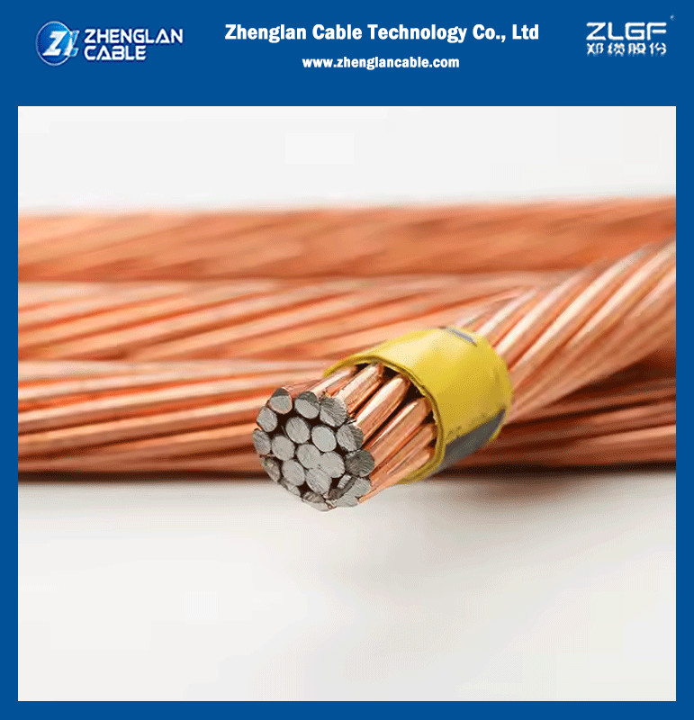 BS 4087 Standard Copper Clad Steel Conductor Earth Wire for Electrical Conductors ASTM B 452 30%IACS