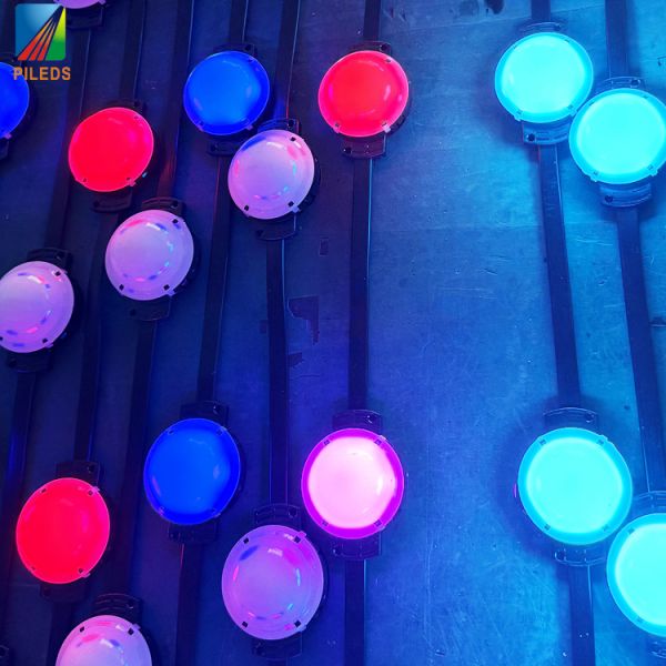 50MM 5CM RGBW DC24V Plastic IP68 Christmas Outdoor Facade Building DMX Pixel LED Dot Light