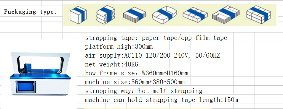 Automatic Small Product Sealing Stick Tape Strapping Packaging Machine For Small Business