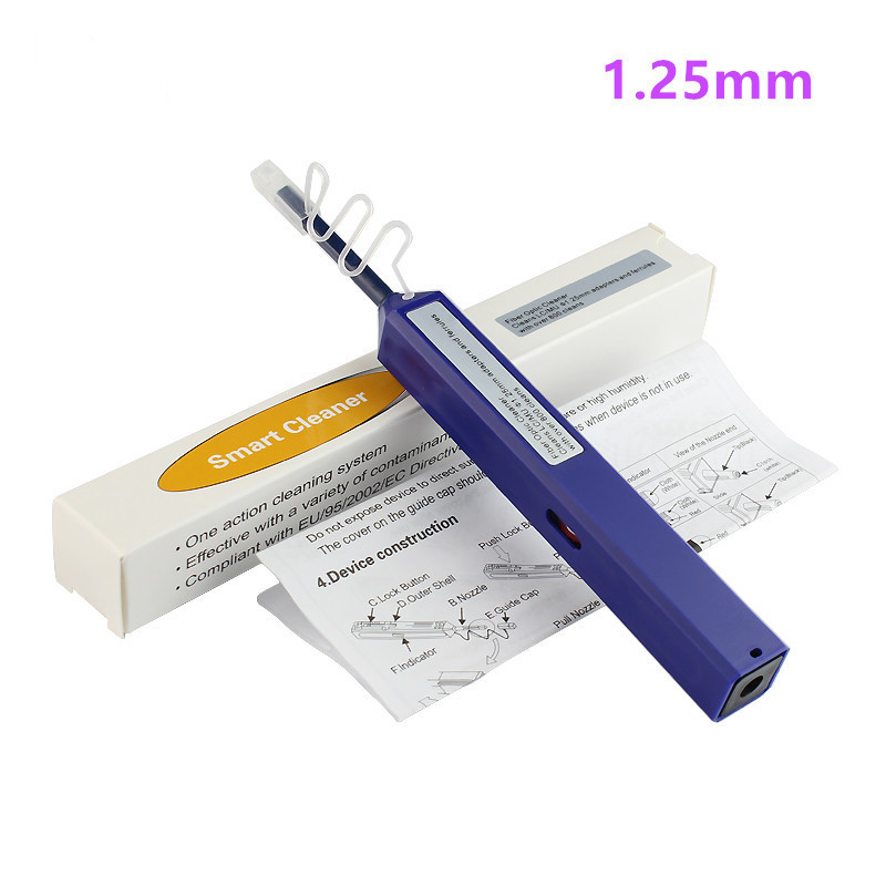 One Click Fiber Optic Tools 2.5mm 1.25mm Optical Fiber Connector Cleaner With SC Connector