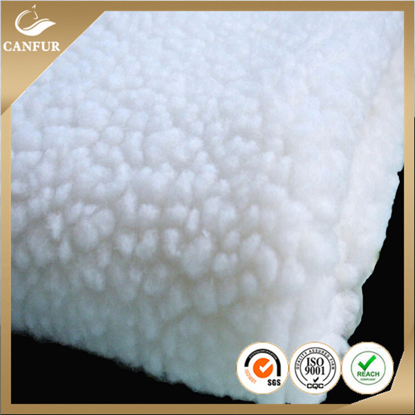 100D Plain 100% Polyester Jackets Sherpa Fabric Lining Fabric with Shrink-Resistant