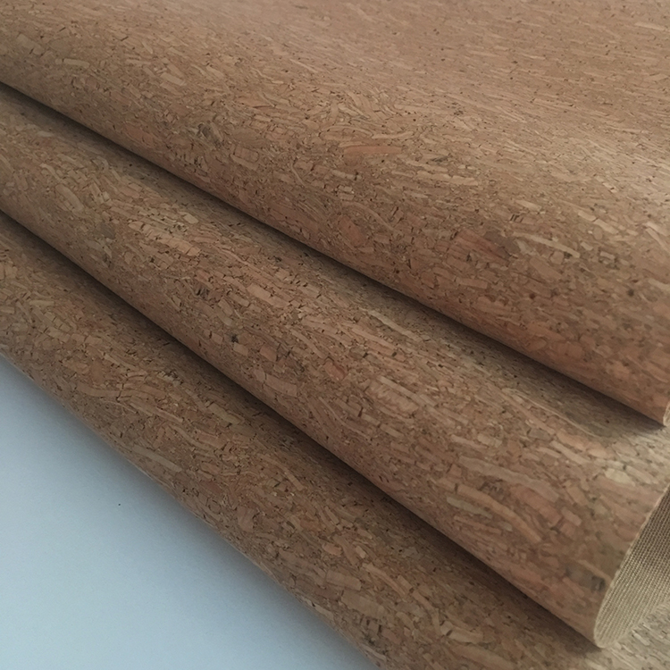 Women Shoes Cork Leather Fabric Knitted Fabric Backing Customized Color