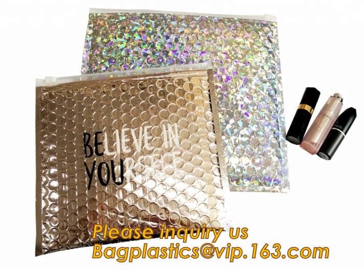 Cosmetic Slider Zip lockkk Bubble Bags Bubble Slide Pouch,Zip lockkk esd bubble bag bubble packaging wrap cosmetic pouch slide