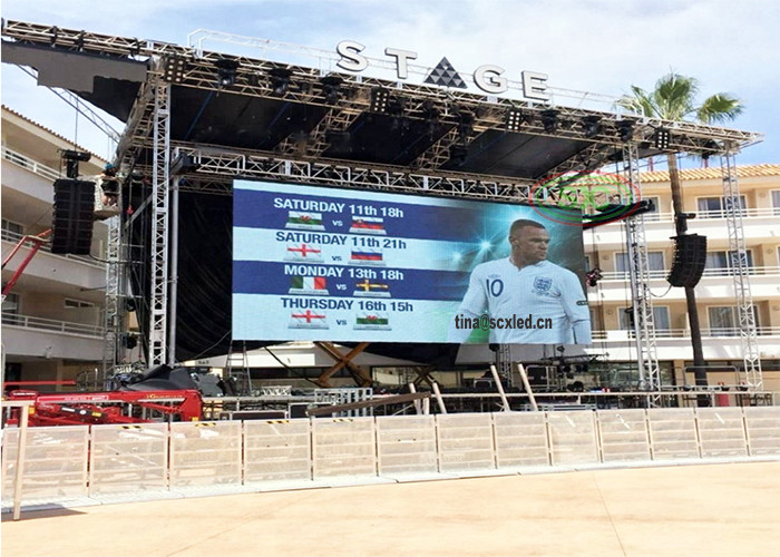 Large Exterior Airport High Brightness LED Display , outdoor p4 Concert LED Screen