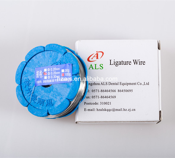 20g 100g Dental Ortho Ligation Wire Ties In Spool 0.20mm 0.25mm 0.30mm