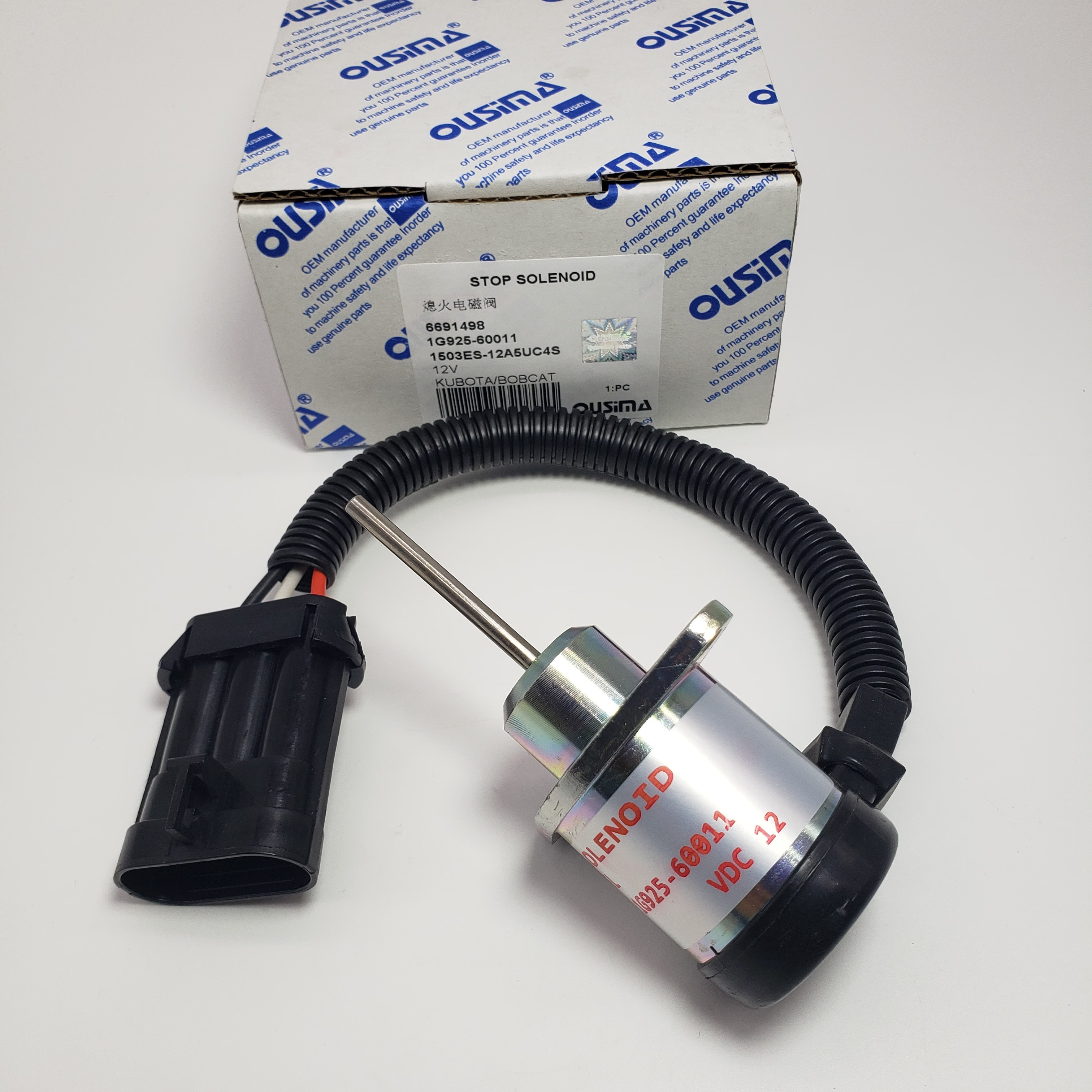 6691498 1G925-60011 Stop Solenoid Valve 1503ES-12A5UC4S For KUBOTA BOB