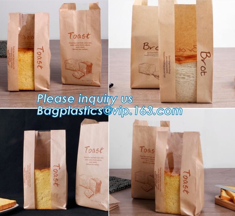 shopper carrier, pac Design Eco-friendly Plastic Bakery Bags Clear Wedding Cake Pastry Cupcake Slice Bread Packaging Bag