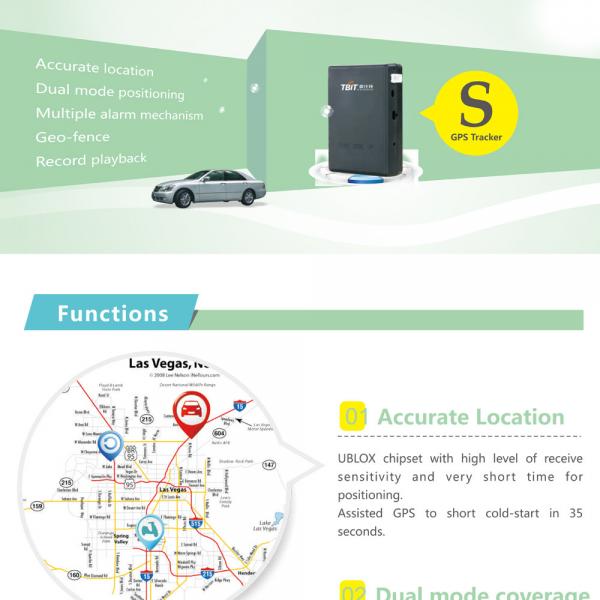 Small Multiple Alarm GPS Tracking Device Global Real Time Positioning
