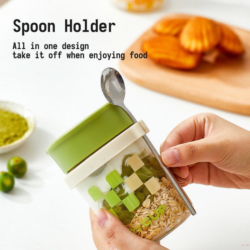 6 Pack Overnight Oats Containers With Lids For Oatmeal Pudding Yogurt Fruit Salad Storage