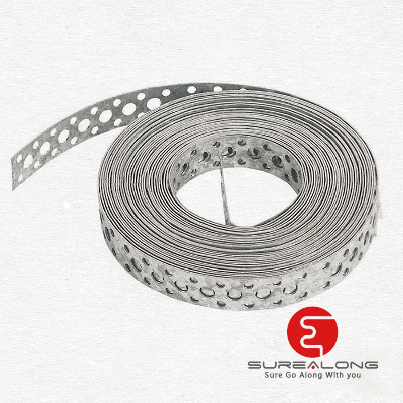 Silver Surealong Contractors Perforated Banding Joist strap Wavy Strapping