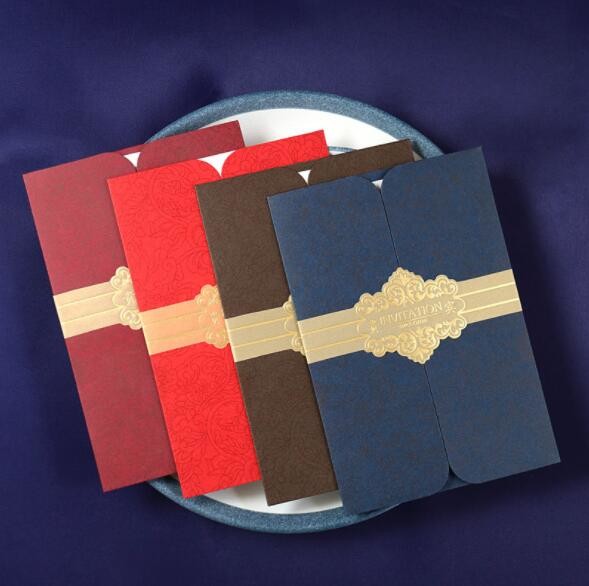 4 CMYK Color Personalised Printed Cards Bronzing Business Invitation Card