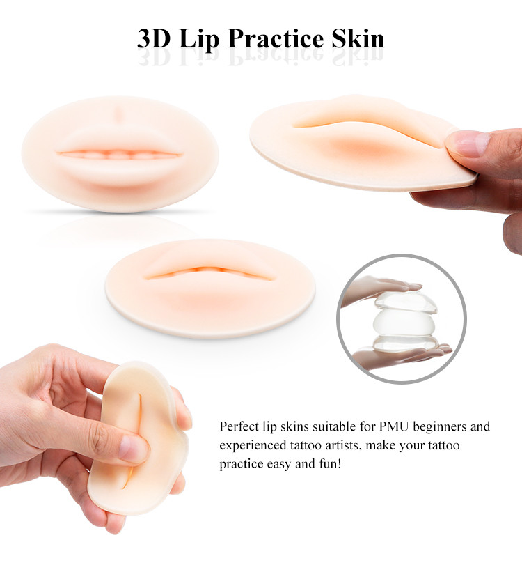 Light Skin 3D Lip Open Mouth Latex Practice Skin Microblading Lips Tattoo Makeup Teaching
