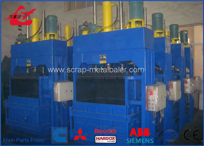 Heavy Duty 63 Ton Vertical Clothes Baler Machine , Stable Running Cardboard Bundler Machine