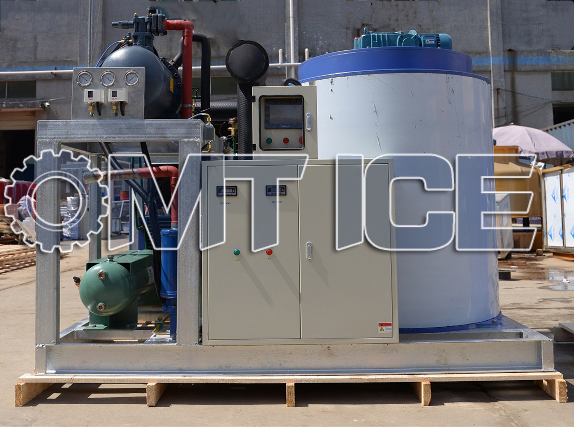 2250 KG Large Capacity 10 Ton Flake Ice Machine For Freshwater And Saltwater