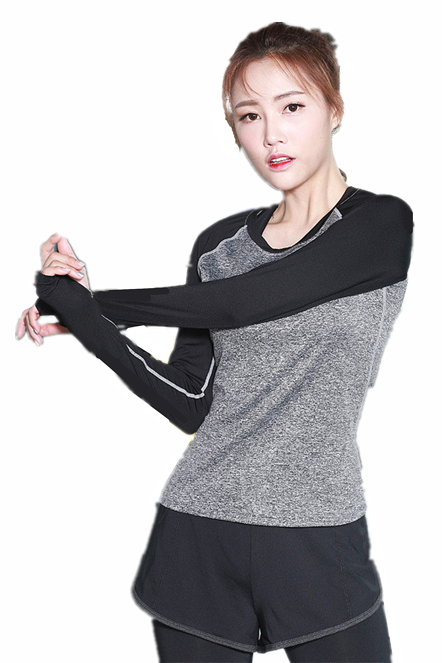 CPG Global Women Breathable Polyester Spring Long Sleeves Gym Running Sports T-Shirts Outdoor Apparel S-L S52