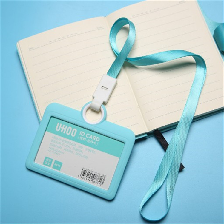 Hands-Free Convenience Customized ID Card Holder with Non-Toxic Soft Silicone Lanyard