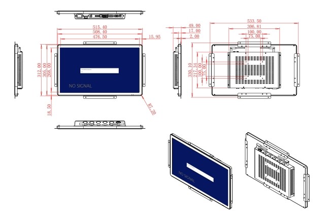 21.5-Inch Advanced Visual Unit for Factory Automation, Educational Applications, Control Rooms, and Public Service Points