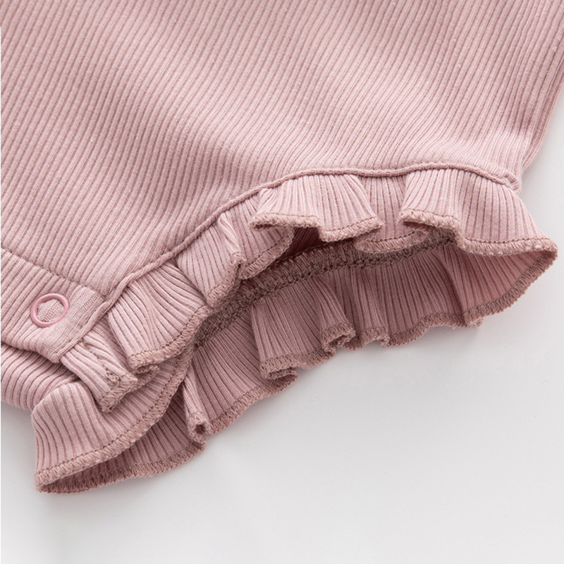In Stock Baby Romper Bamboo Children Ruffle design Girls Baby Bodysuits