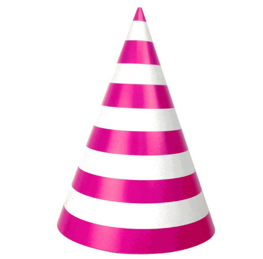 Hot birthday party paper hats printed polka dot wave pattern manufacturers custom printable loge