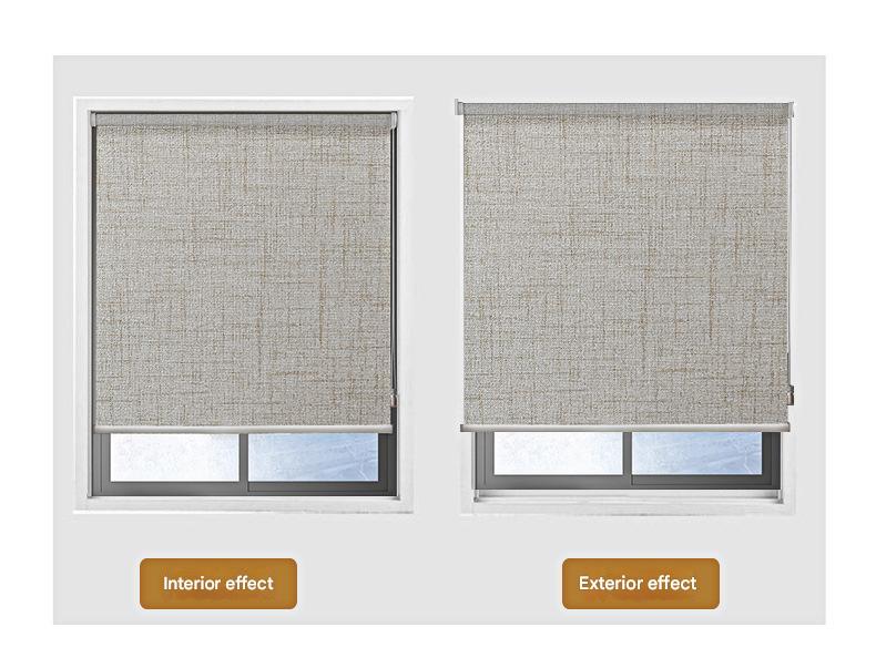Office Building Must-have Perforation-free Linen Roll Shutter for Waterproof Shade in Modern Design Style