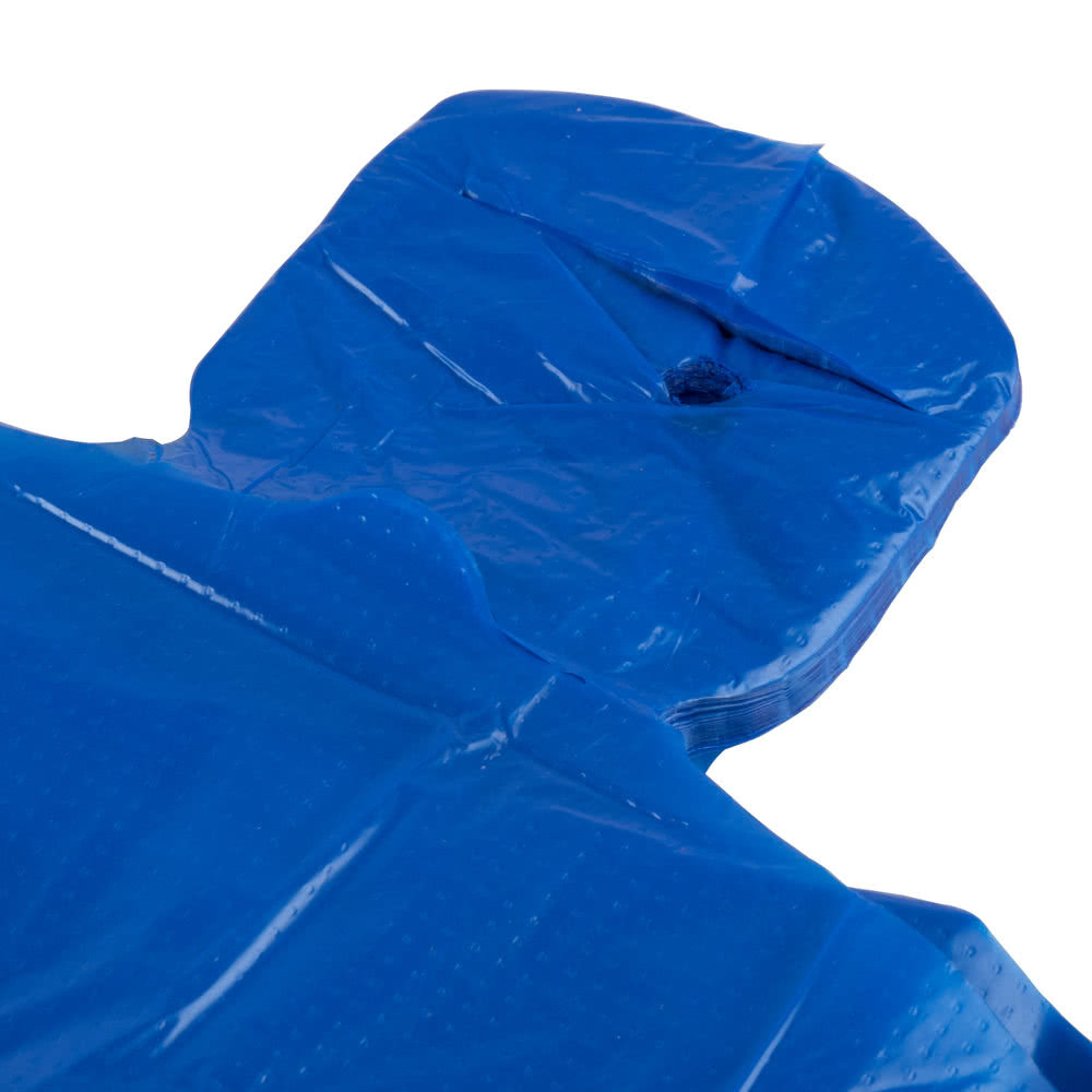 Unprinted Embossed T Shirt Shopping Bags Blue Colour Custom Made Size