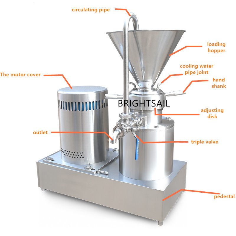 2 To 40um Processing Fineness 0.01 To 10mm Cooling Water Pipe Automatic Peanut Butter Making Machine
