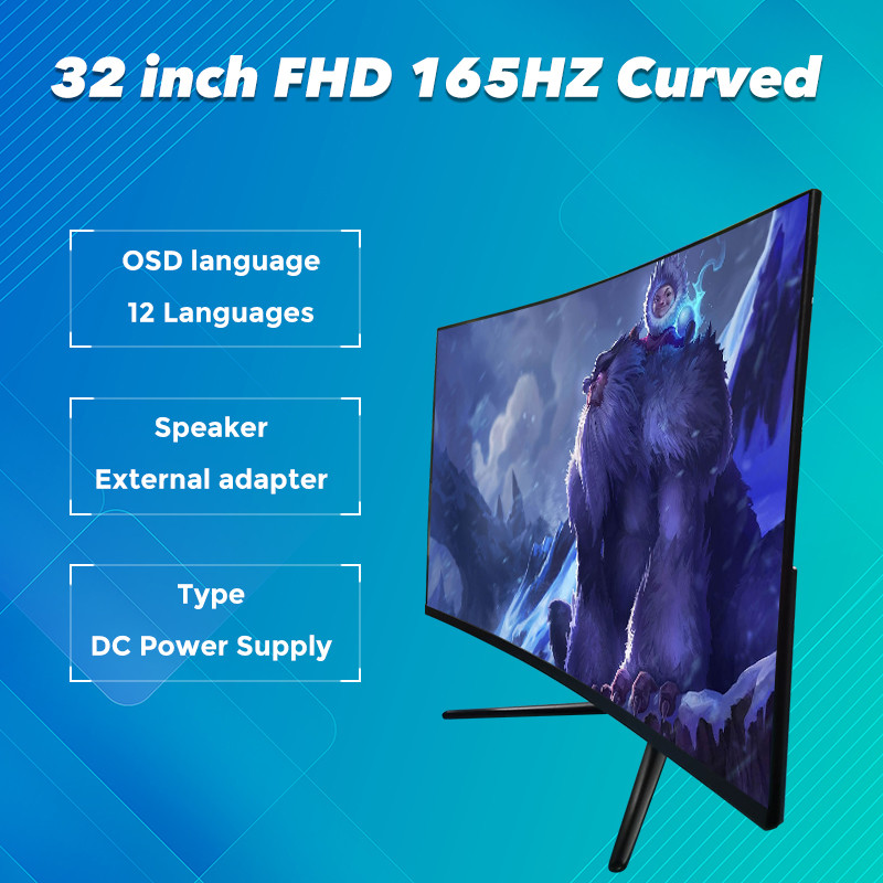FCC 165HZ 350cd/M2 Gaming Desktop Monitor Usd Hdmi DP For Internet Cafe