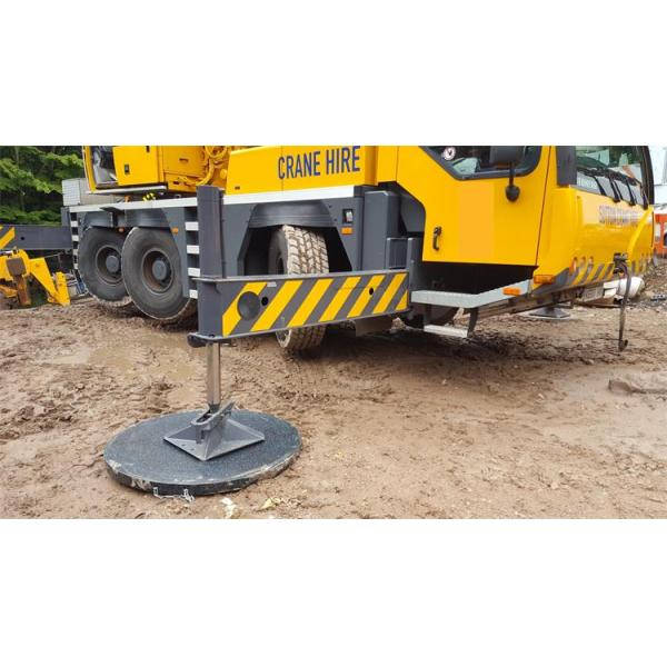 48 Inch Portable Round Polyethylene Plastic Antislip Truck Crane Outrigger Pad