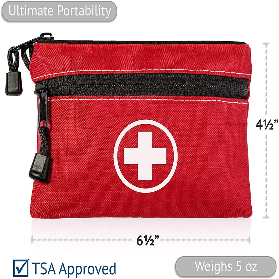 Empty Emergency Survival Camping First Aid Bag Small with Dual Zippers