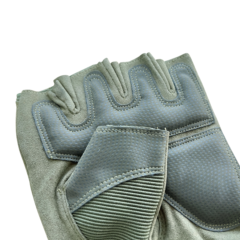 Protection Safety Training Gloves Green Half Finger Customized for Ultimate Protection