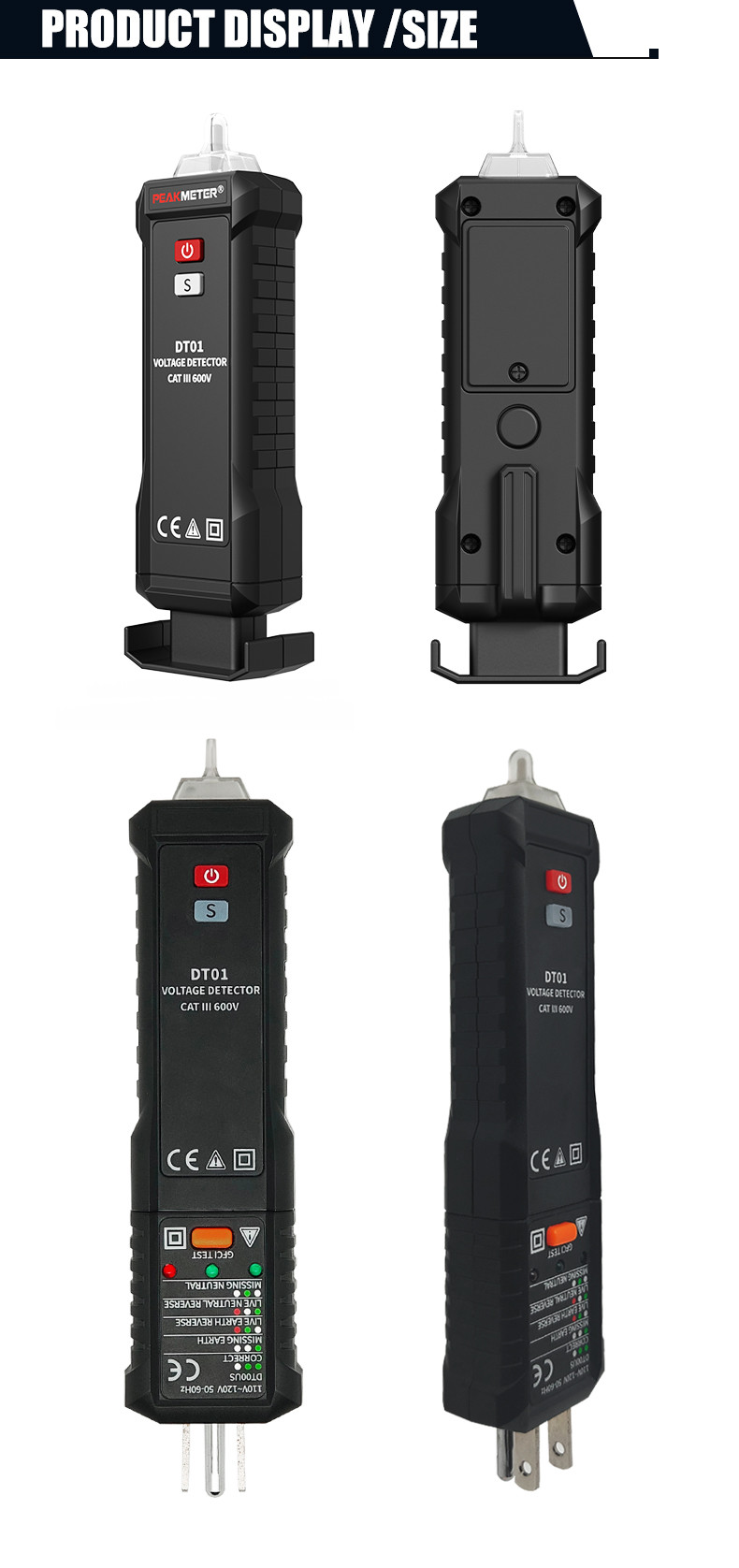 Alternating Current Voltage Detection Pen Audible Alert and Neutral/Phase Wire Identification