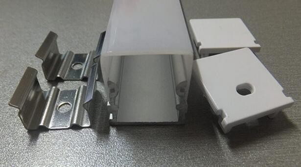 1m 2m 3m LED Aluminum Profile Extrusion For LED Strips Lights , Eco Friendly