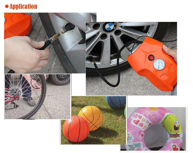 Car Air Pump With Digital Gauge Auto Shut Off 0.6m Air Hose 10A Fuse