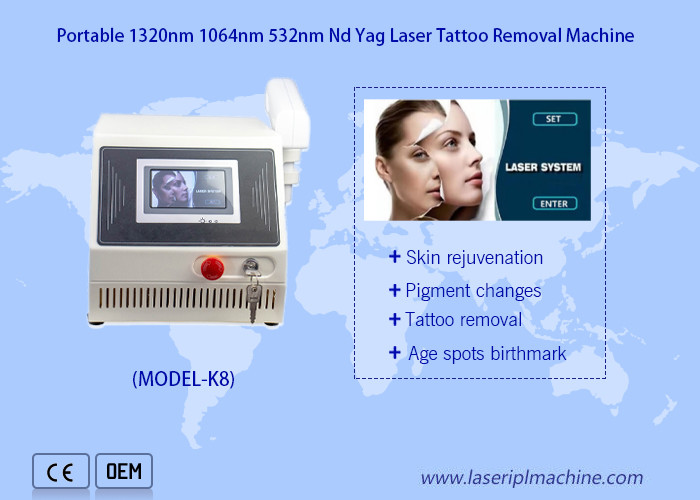 Portable 3 Wavelength Picosecond Nd Yag Laser For Pigment Removal Tattoo Removal