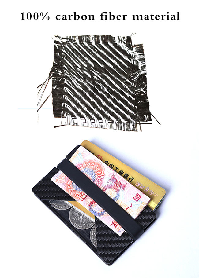 Custom Size Thin Carbon Fiber Money Clip Card Holder