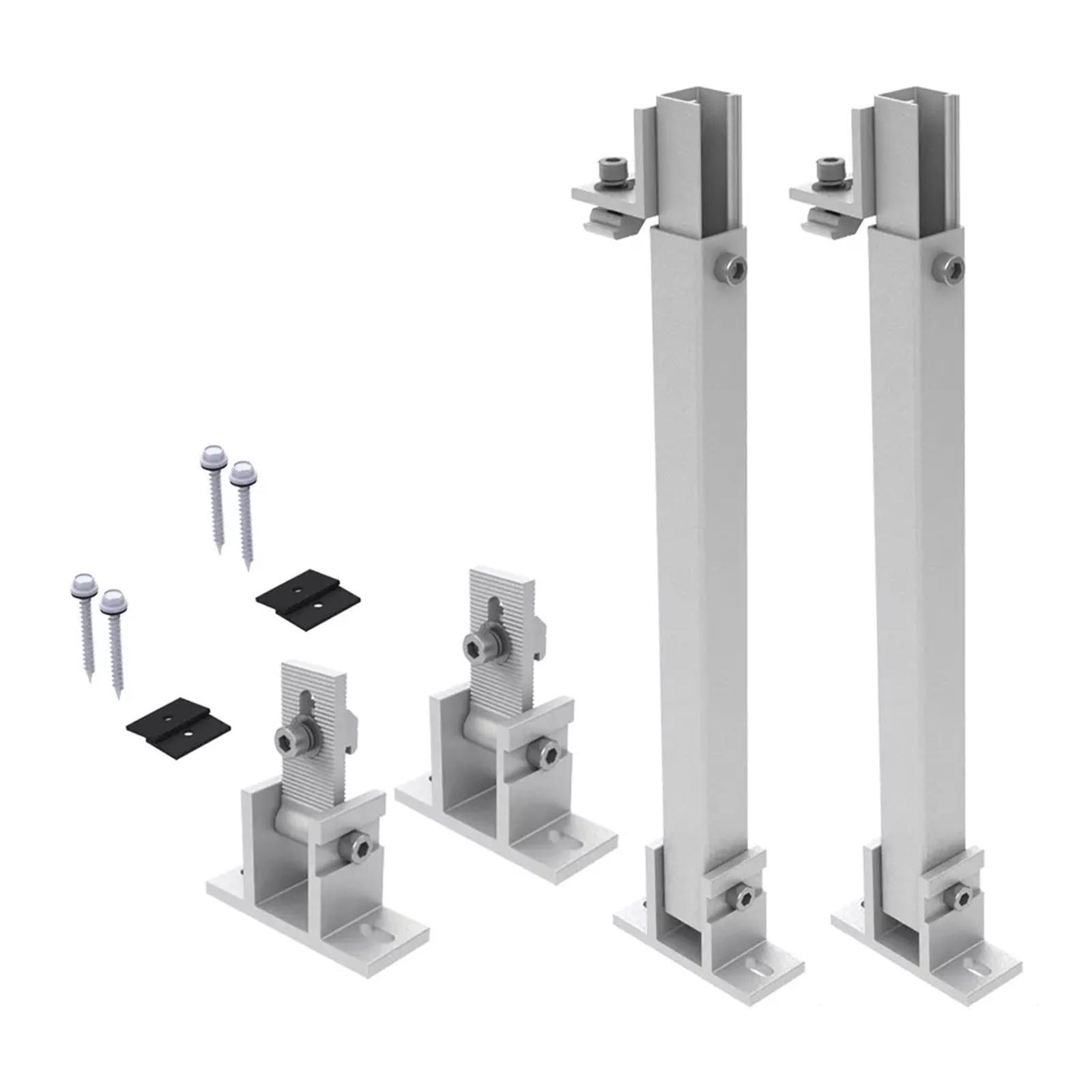 Adjustable Rear Leg Front Leg Solar Racking for PV Solar Panel Installation Efficiency