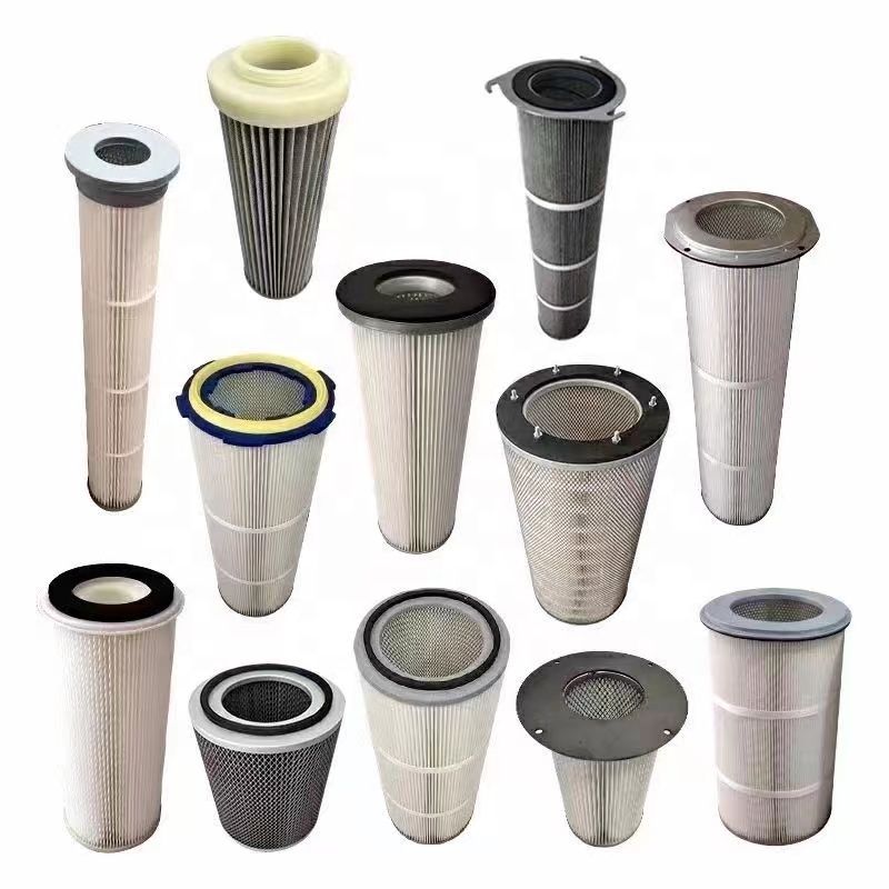 Coated Dust Filter Cartridge Collector 0.5μ For Shot Blasting Machine