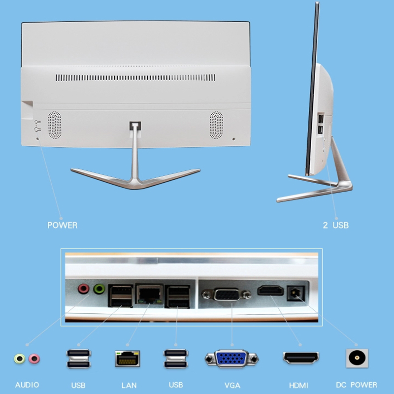 All In One Pc Intel Core I7 I3 I5 AIO Desktop Computer H410 H510 H610 23.8 Inch