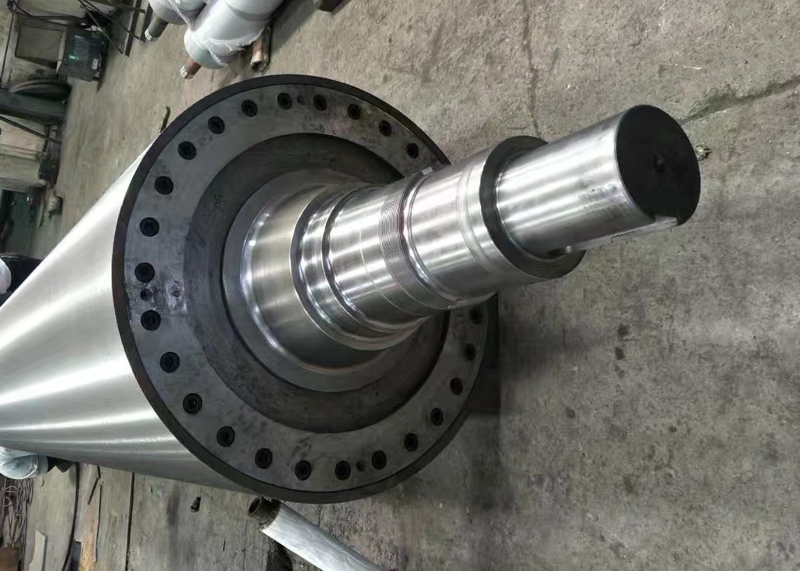 Rubber Covered Cast Iron Couch Roller Of Cylinder Mould For Small Paper Making Machine